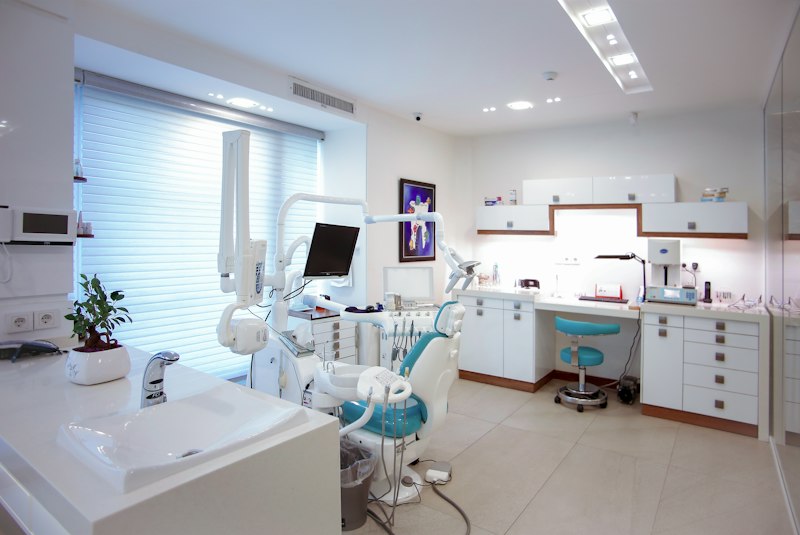 Clean and quiet modern clinic waiting room